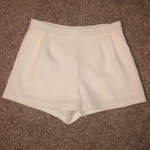 She and Sky White High Waisted Shorts